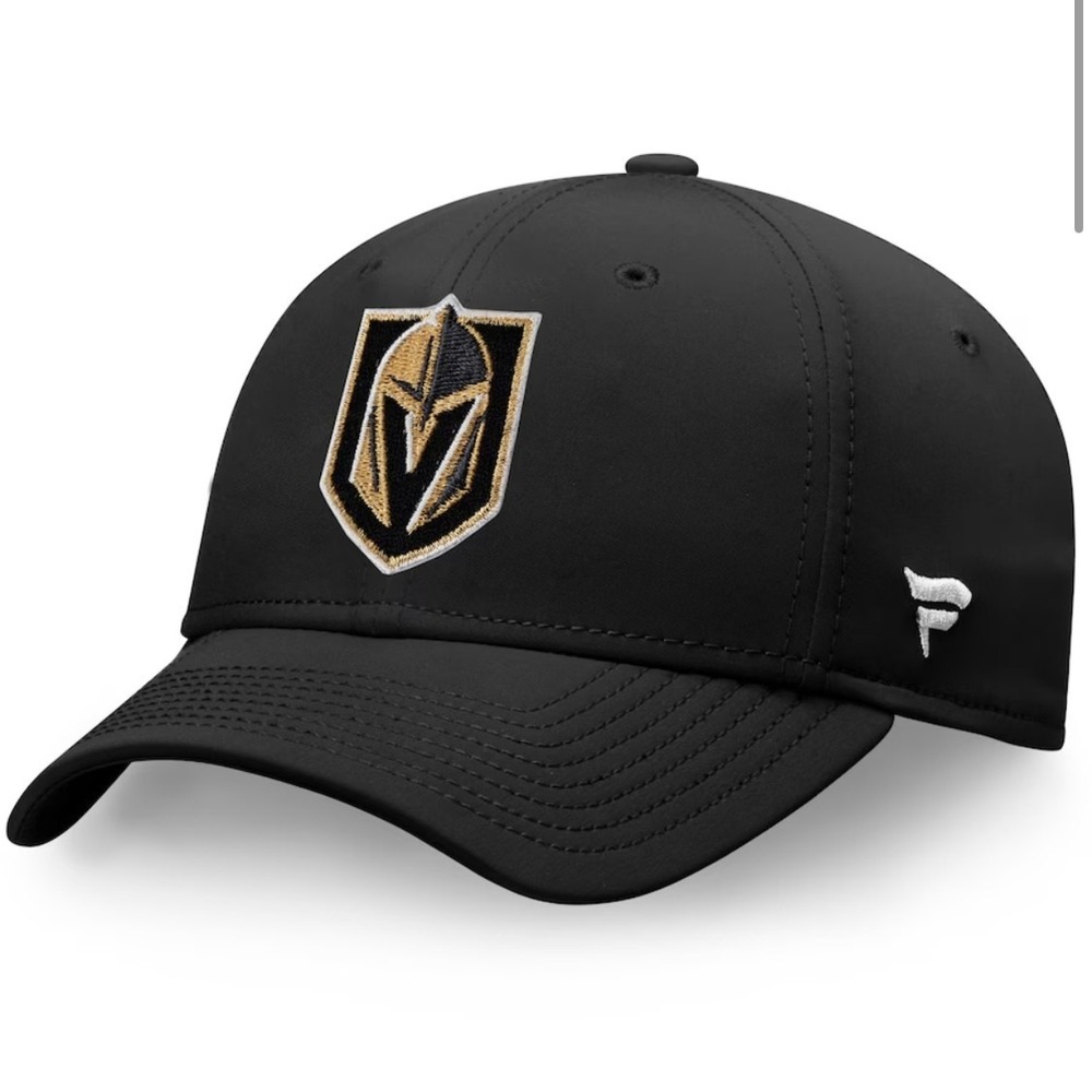 Vegas Golden Knights Core Speed Flex Hat Fanatics NHL Black Fitted‎ Cap Size M/L